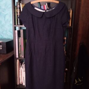 Navy Blue Wool Dress